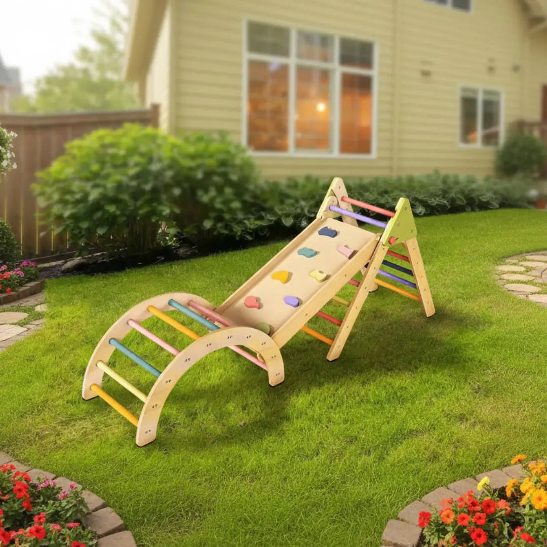 Montessori Pikler Triangle Climbing Set - KIDZEEHUB™