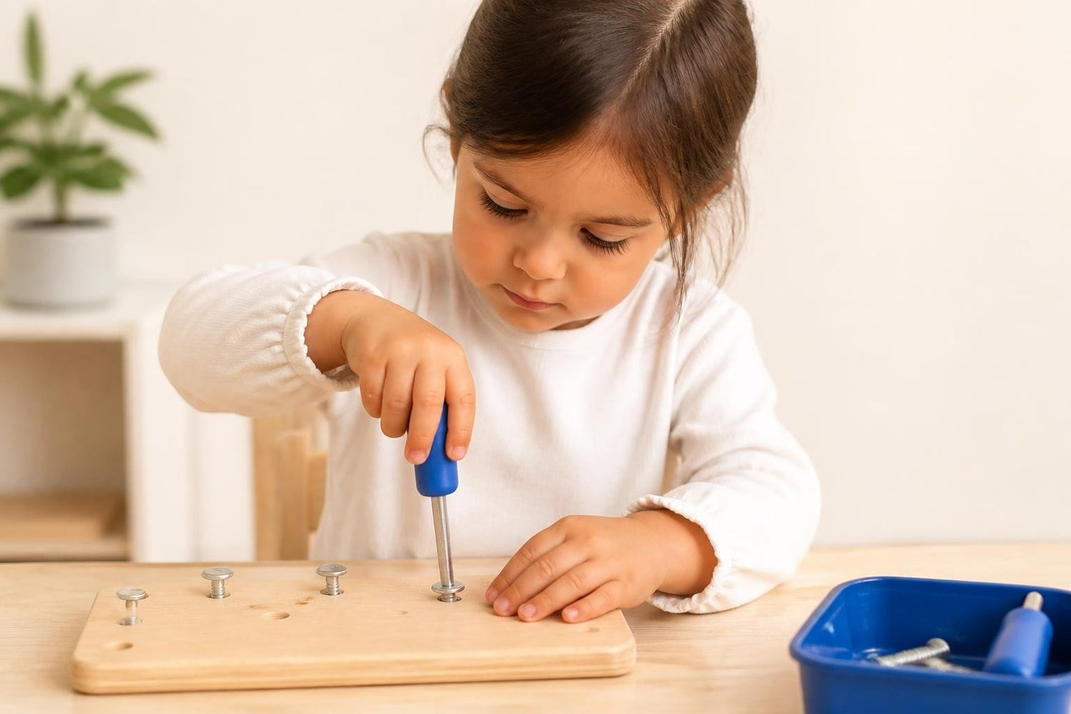 Montessori Screwdriver Board: Build Skills & Confidence - KIDZEEHUB™