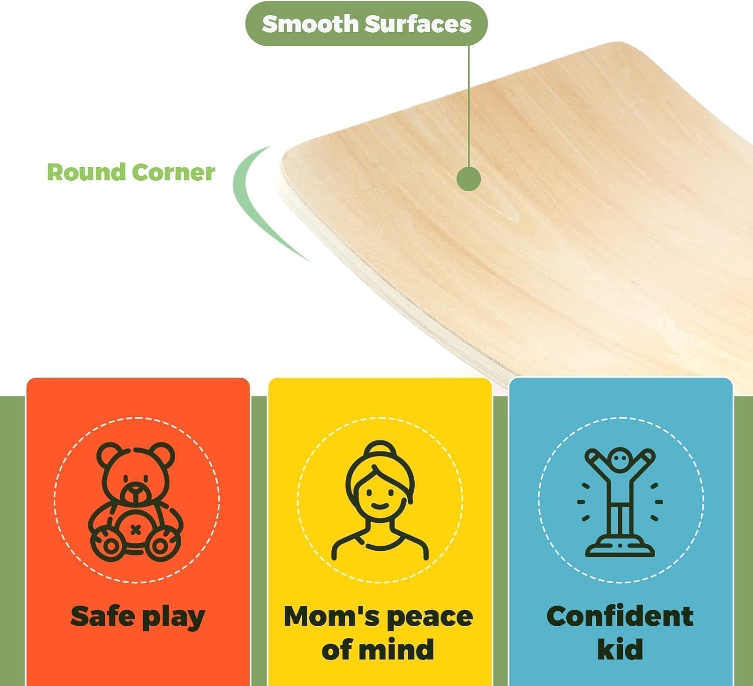 Wooden Montessori Balance Board for Kids KIDZEE