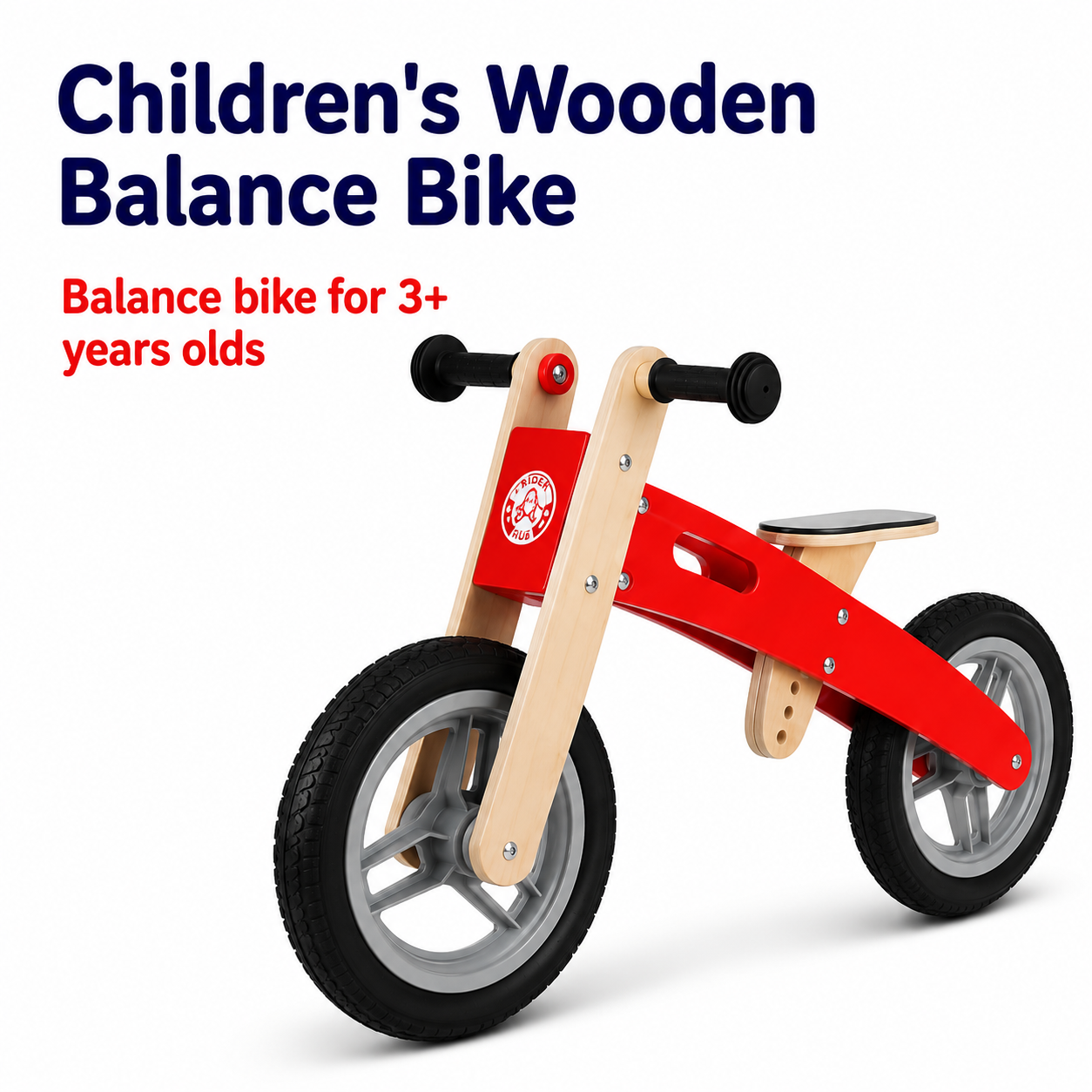 Wooden Balance Bike for Toddlers Adventure Ride‑On