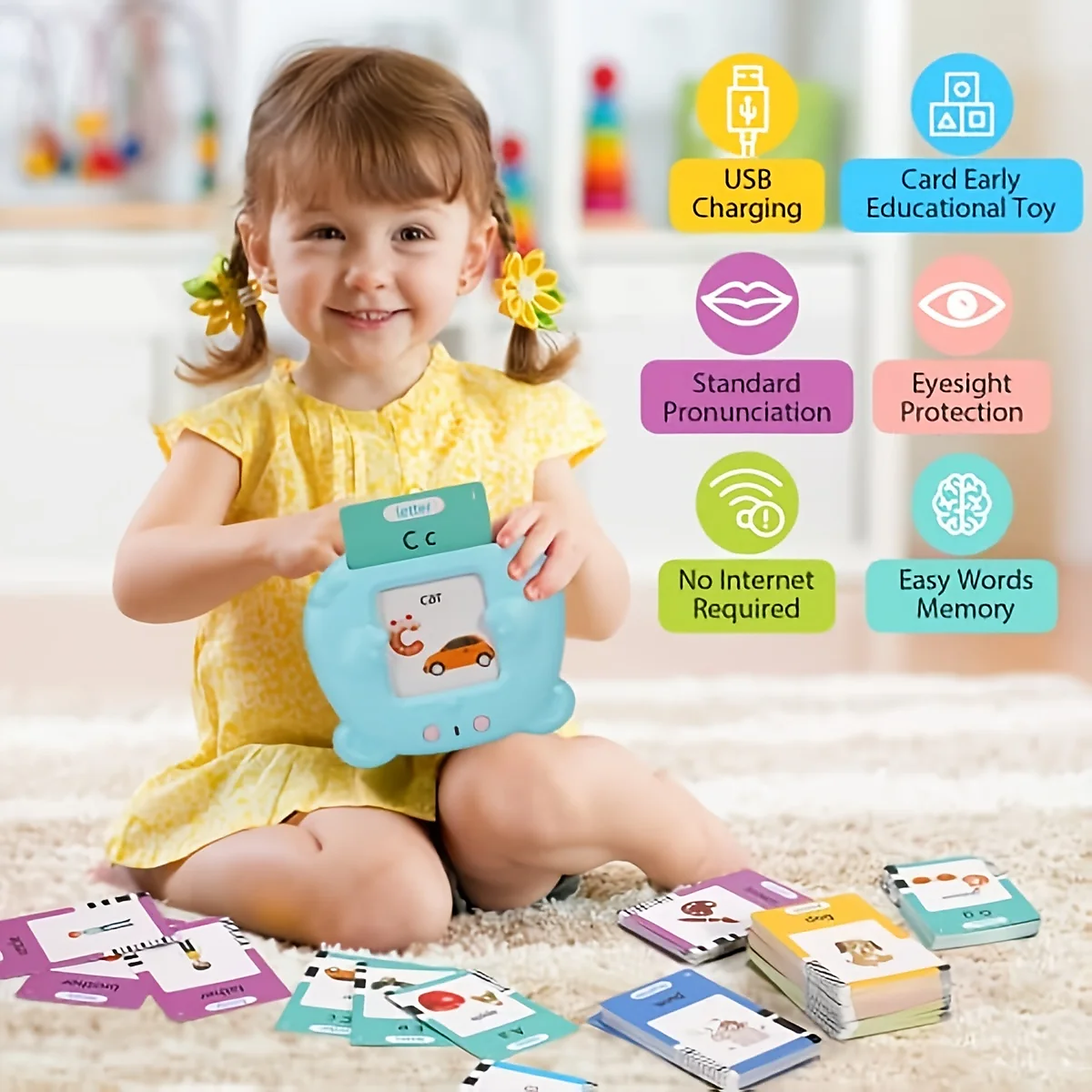 Kidzee™ Talking Flash Cards – Speech Learning for Toddlers KIDZEE