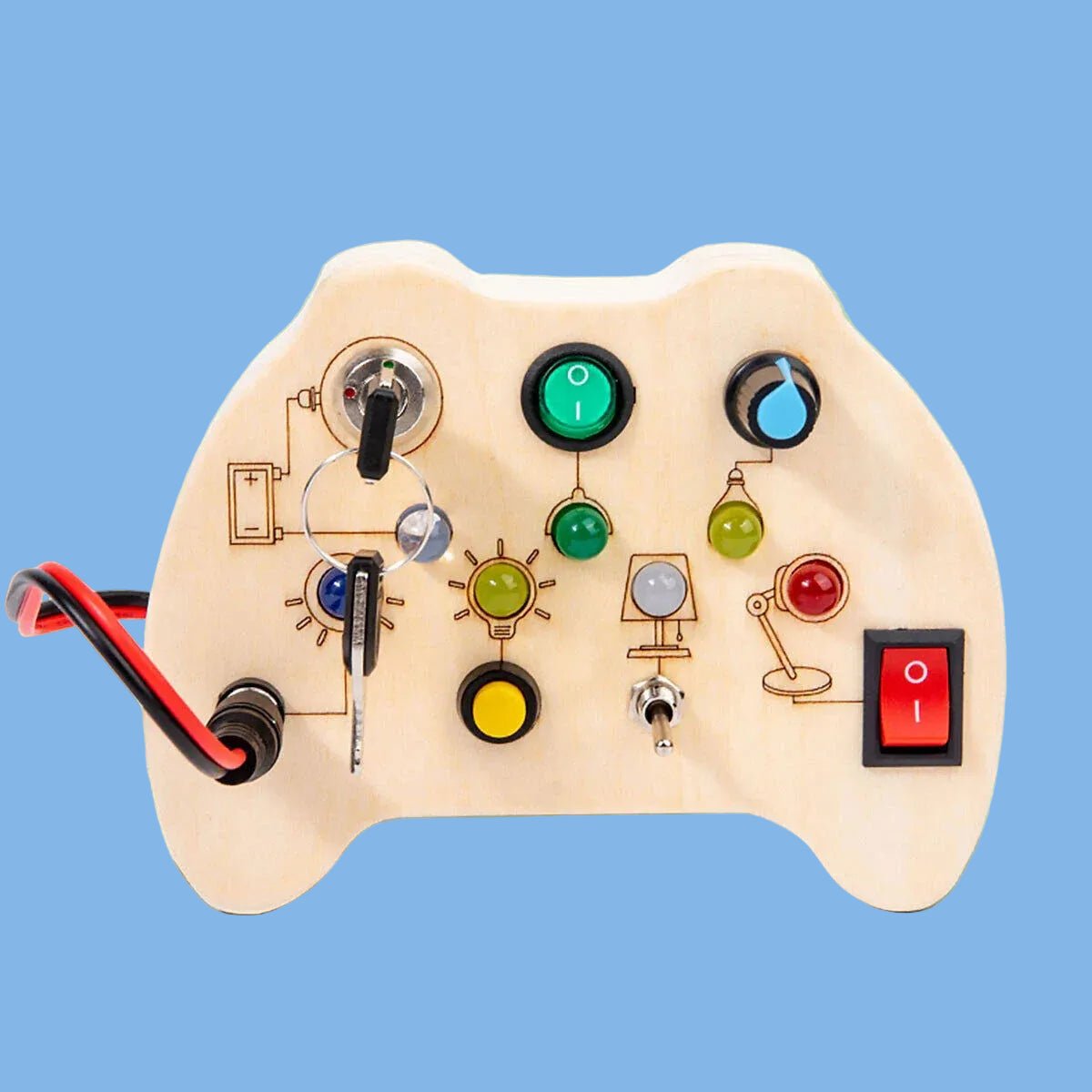 Montessori LED Switch Board Sensory Learning Toy - KIDZEEHUB™