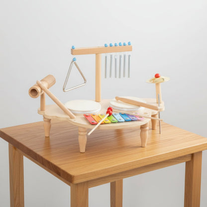 Montessori Wooden Percussion Music Set for Toddlers - KIDZEEHUB™