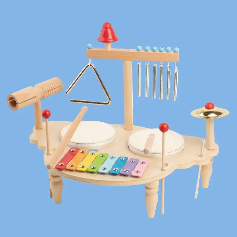 Montessori Wooden Percussion Music Set for Toddlers - KIDZEEHUB™