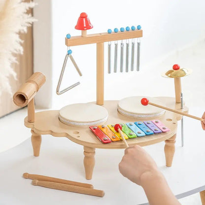 Montessori Wooden Percussion Music Set for Toddlers - KIDZEEHUB™