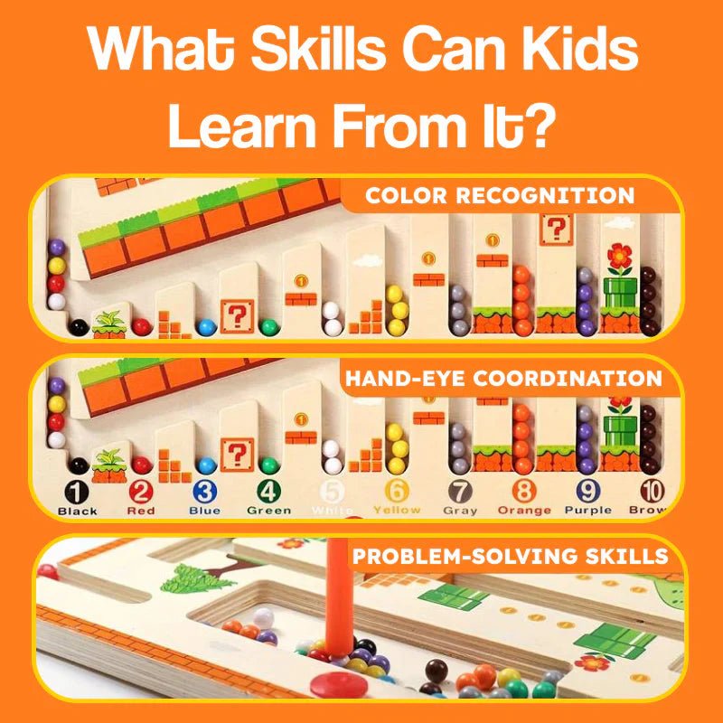 Montessori Magnetic Color & Number Maze Board - KIDZEEHUB™