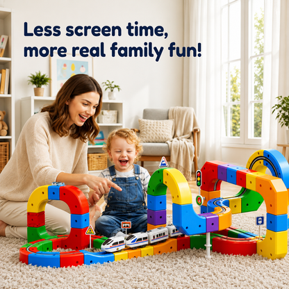 The Magic Track Set Kids Keep Building Again & Again - KIDZEEHUB™