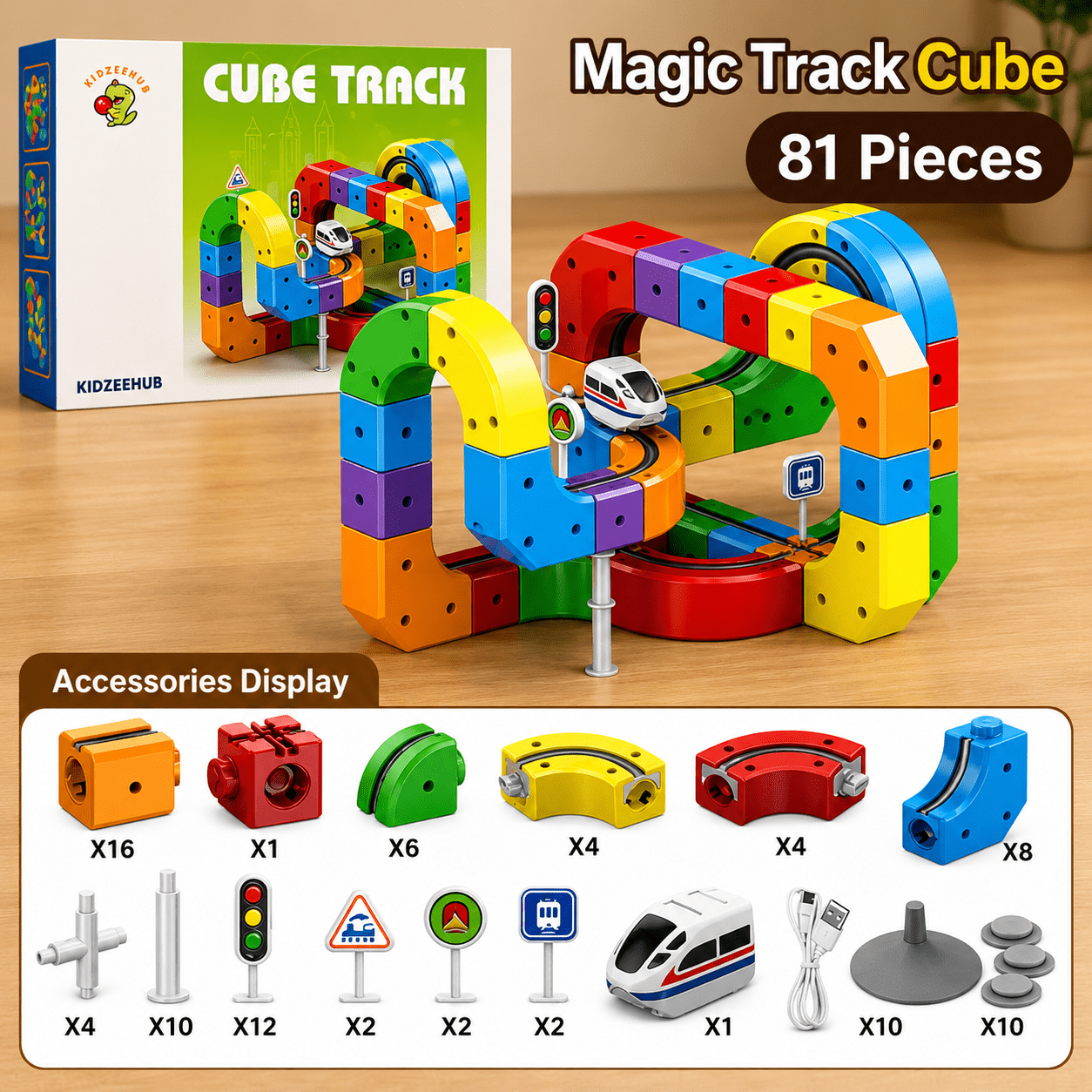 The Magic Track Set Kids Keep Building Again & Again - KIDZEEHUB™