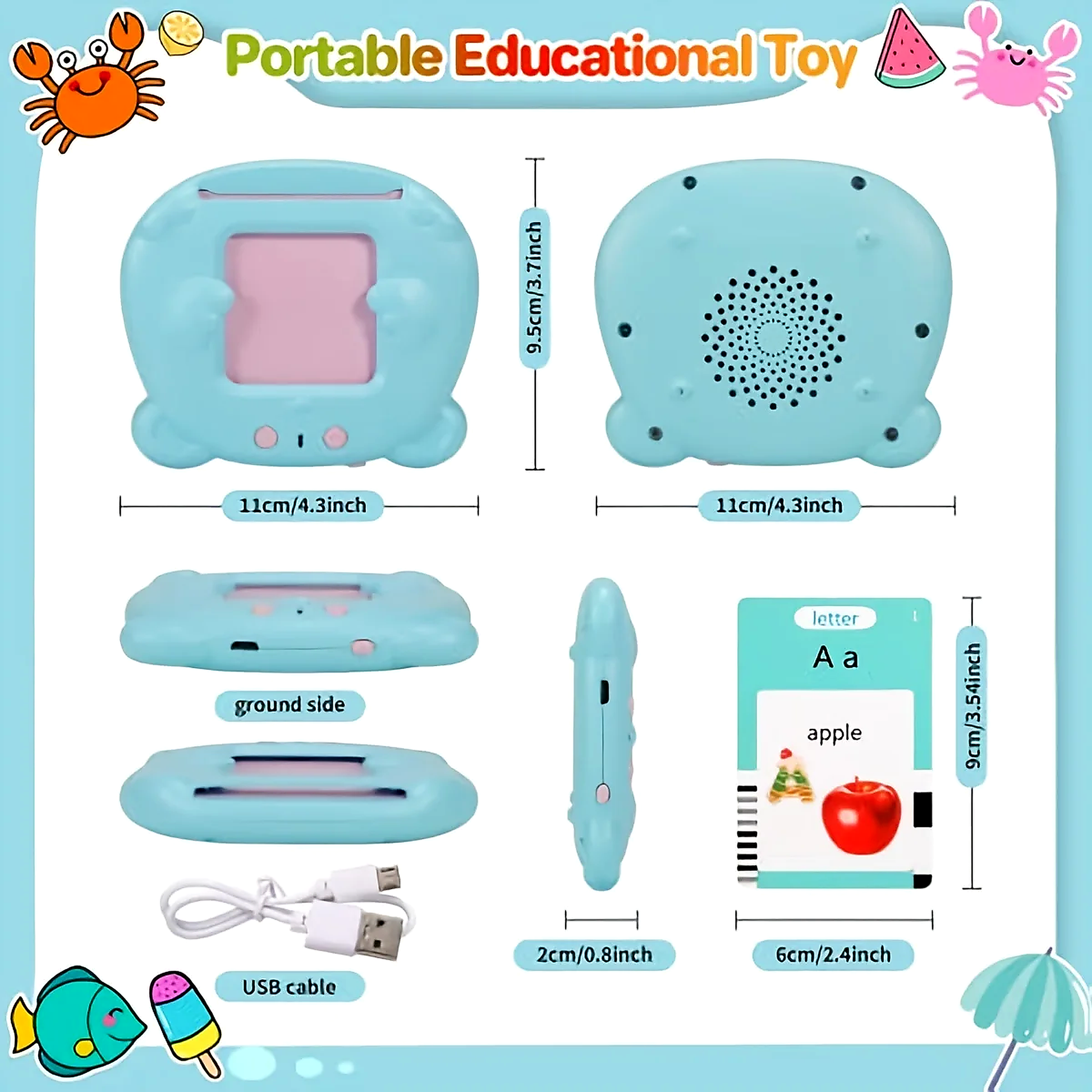 Kidzee™ Talking Flash Cards – Speech Learning for Toddlers KIDZEE
