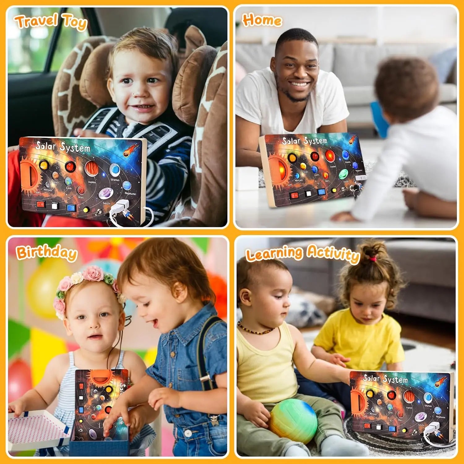Montessori LED Switch Board Sensory Learning Toy - KIDZEEHUB™