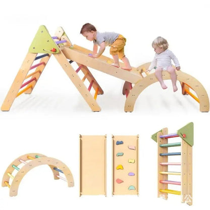 Montessori Pikler Triangle Climbing Set - KIDZEEHUB™