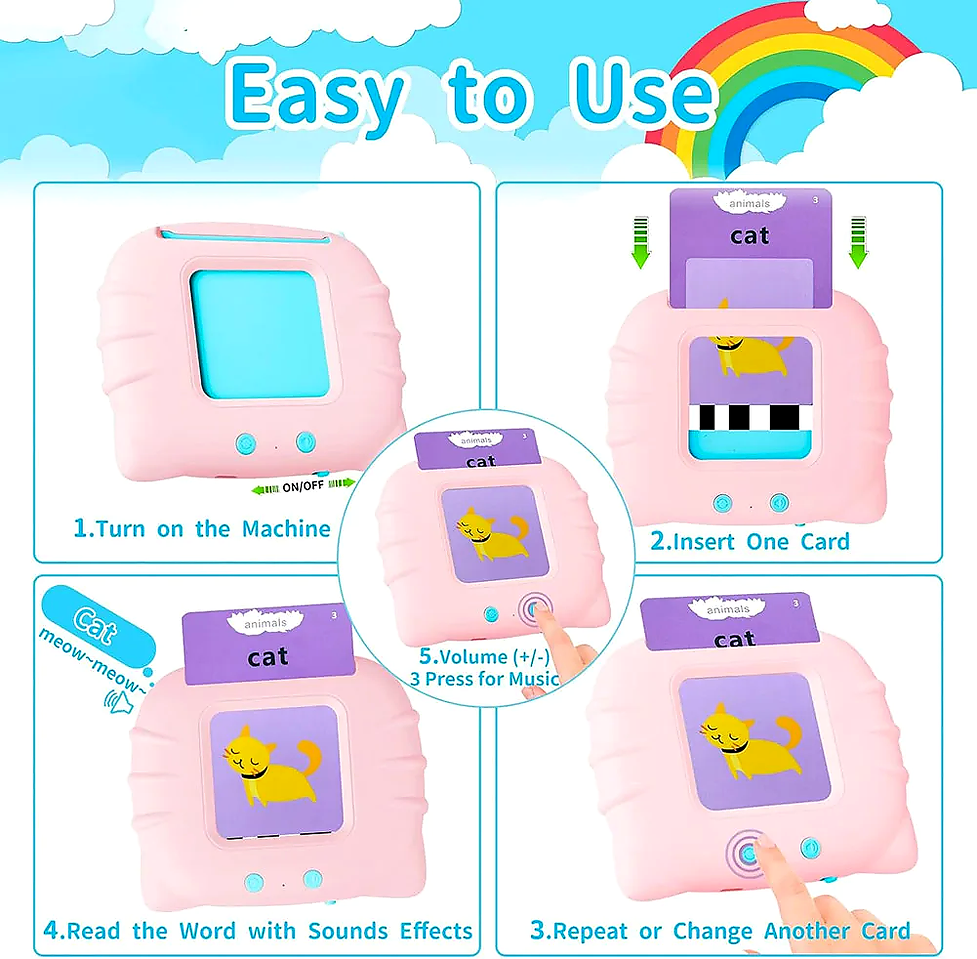 Kidzee™ Talking Flash Cards – Speech Learning for Toddlers KIDZEE